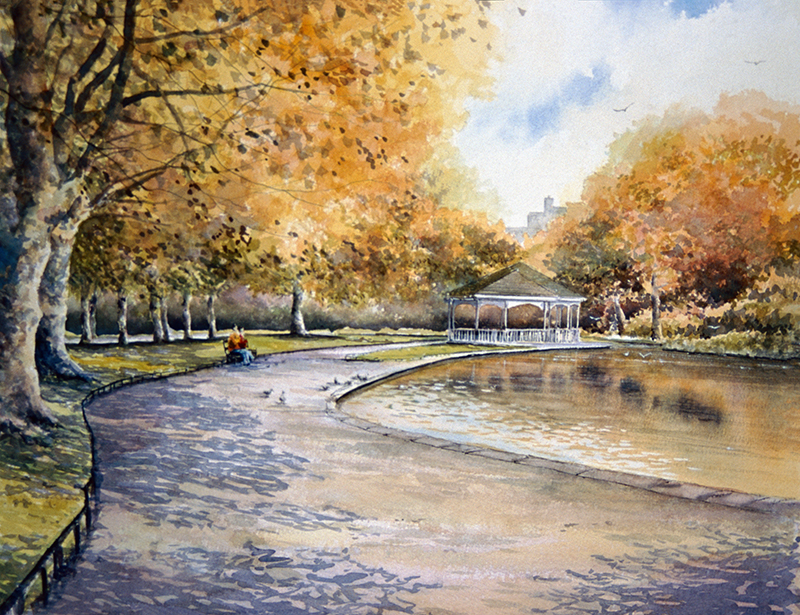 Autumn in St. Stephen's Green- 1006 by Chris McMorrow