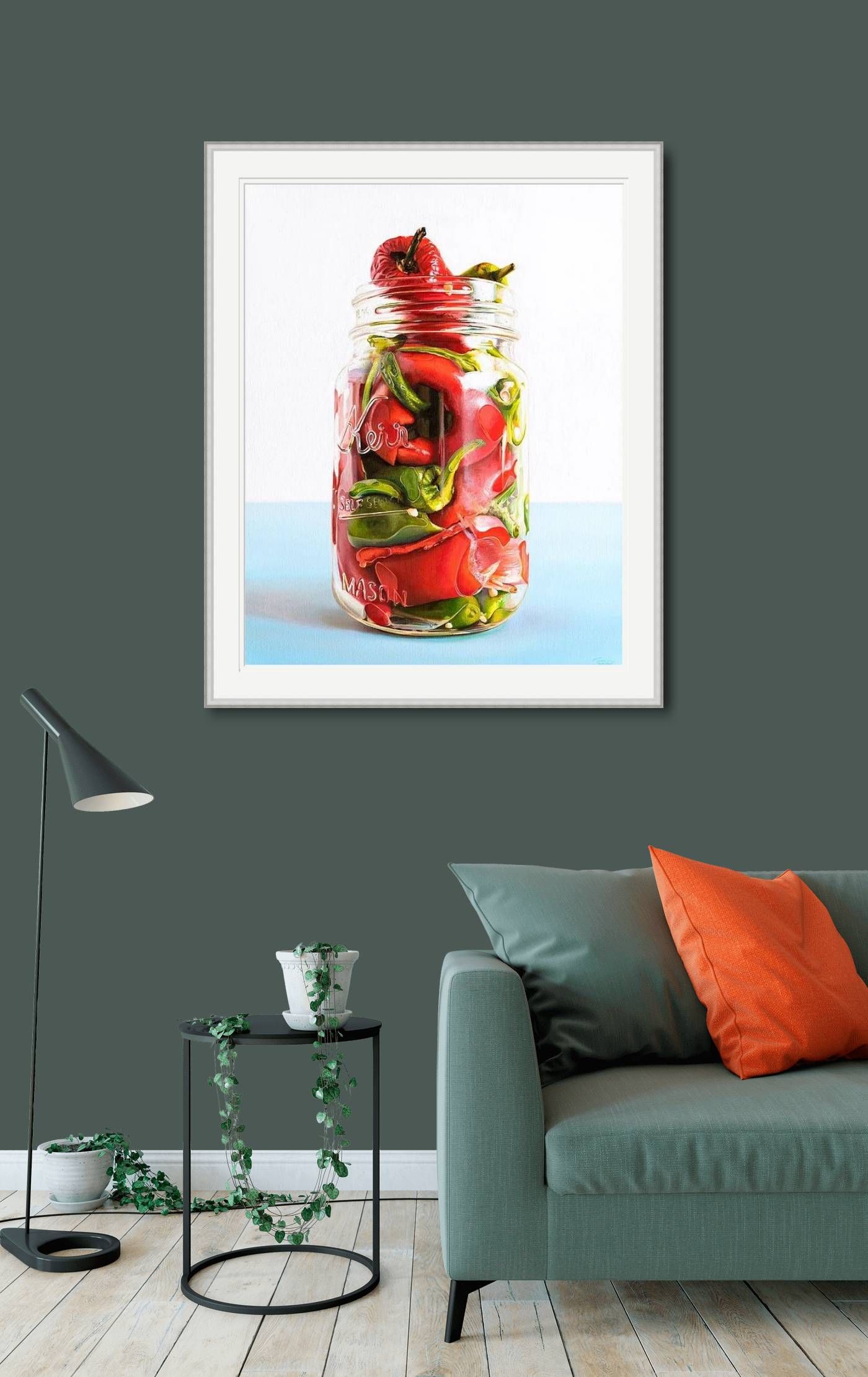 Large  - Chillies in Jar by Stephen Johntson