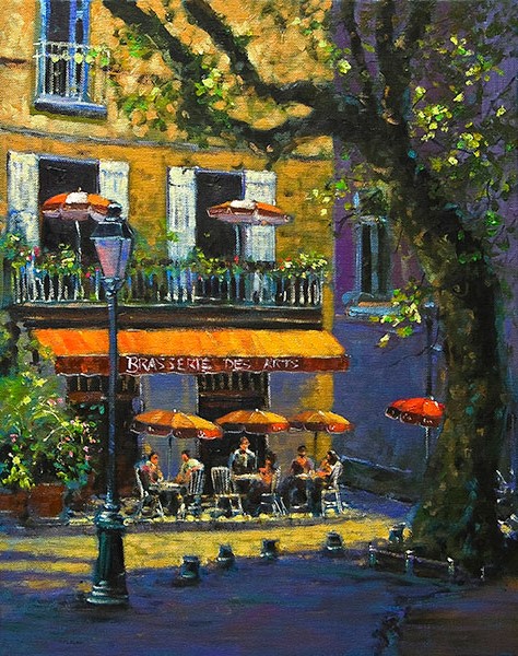 Café, Provence, 40 by Chris McMorrow