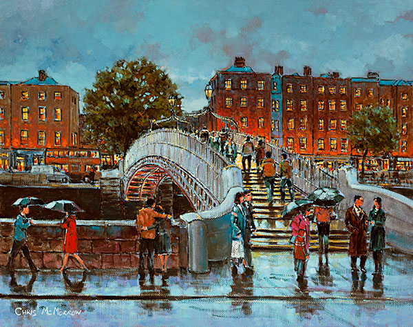 Crossing the Bridge, Dublin - 427 by Chris McMorrow