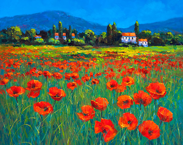 Poppies in Provence - 468 by Chris McMorrow