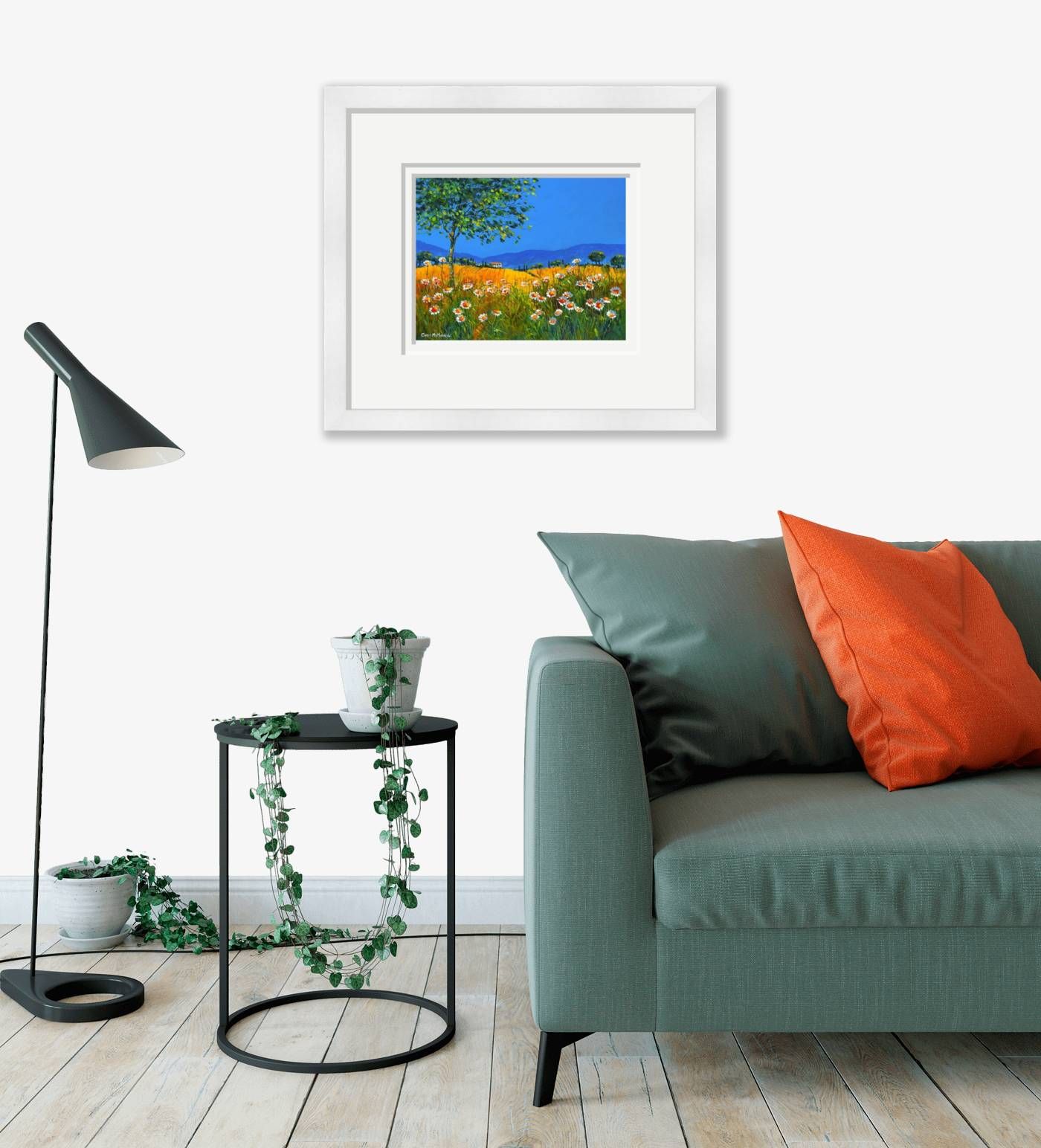 Large framed - Summer Daisies - 470 by Chris McMorrow