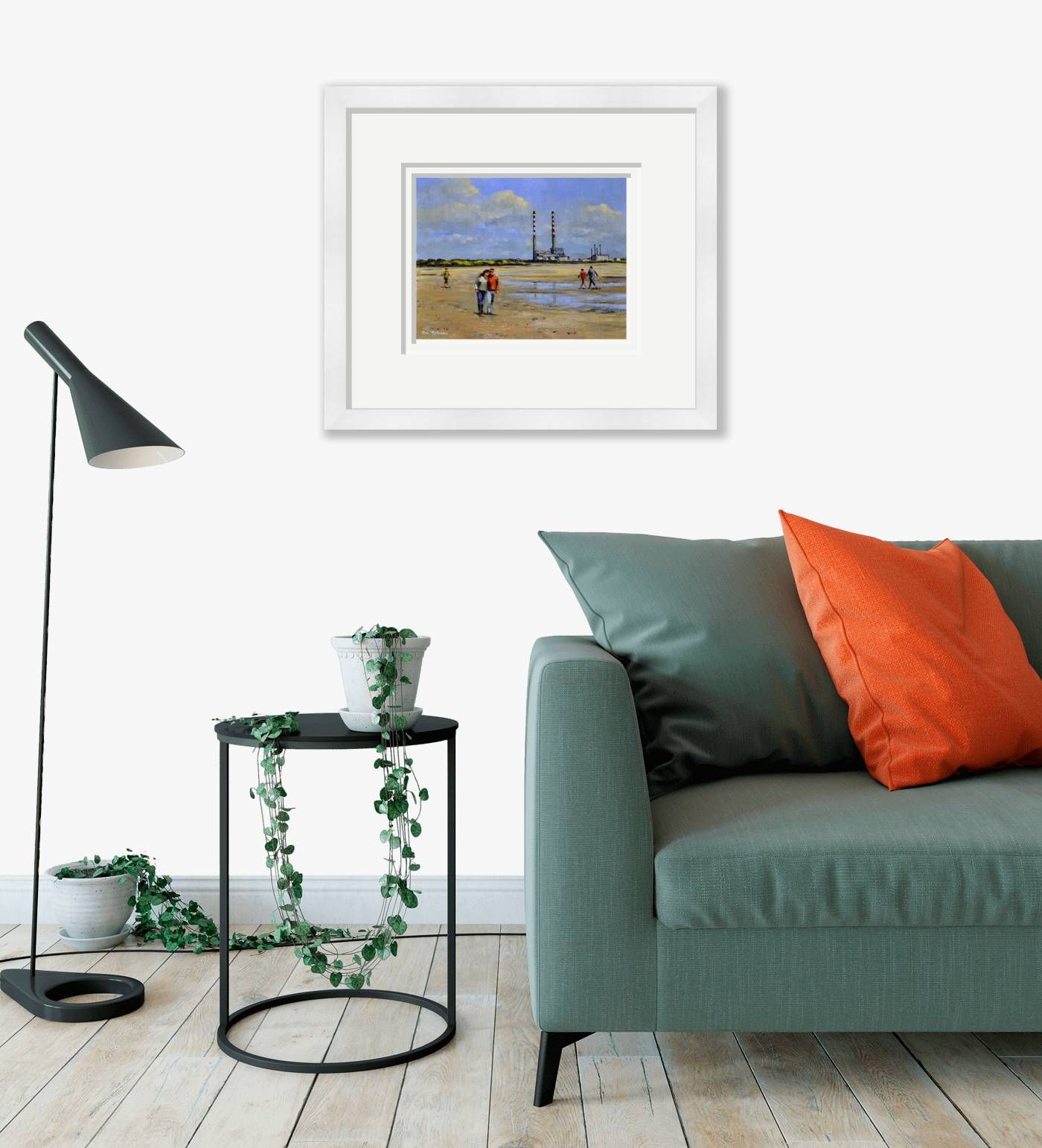 Large framed - Sandymount Couple - 487 by Chris McMorrow