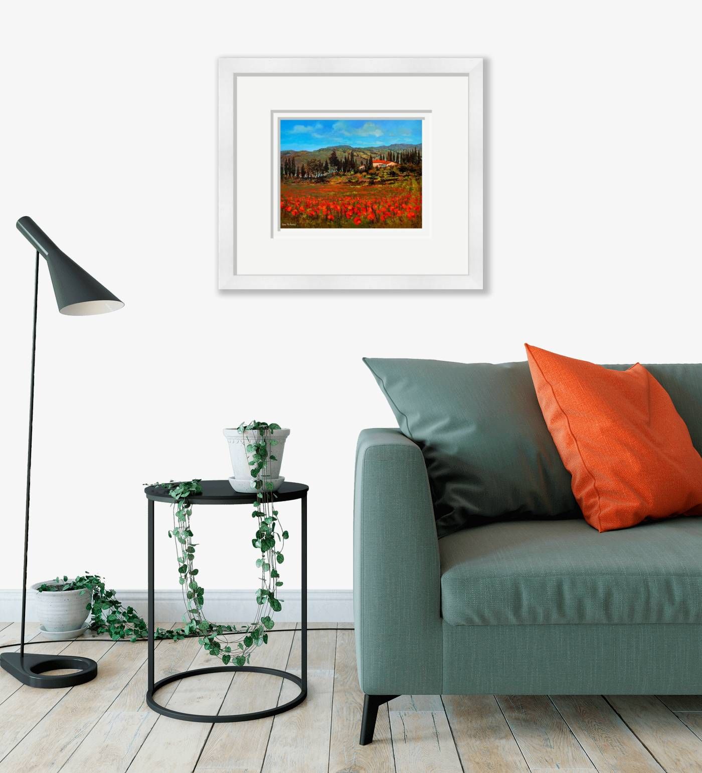 Large framed - Poppies, Tuscany - 51 by Chris McMorrow