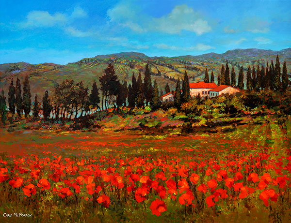 Poppies, Tuscany - 51 by Chris McMorrow