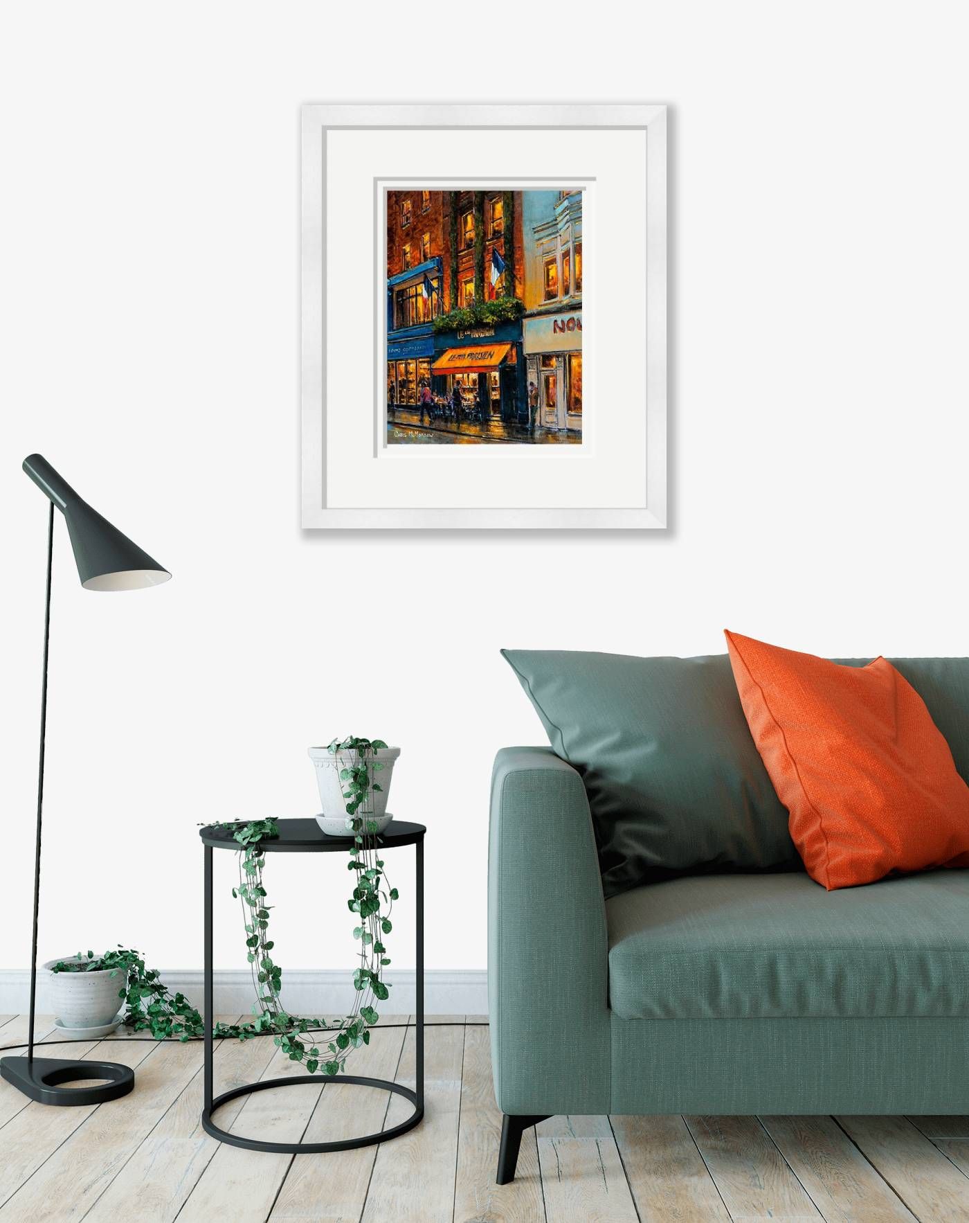 Large framed - Le Petit Parisien Cafe, Wicklow Street, Dublin - 732 by Chris McMorrow