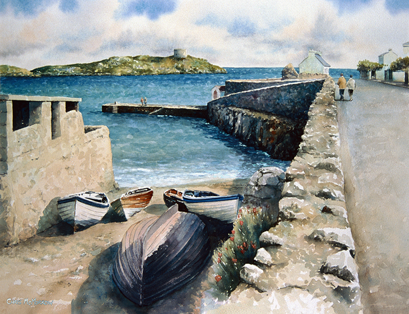 Coliemore Harbour and Dalkey Island- 962 by Chris McMorrow