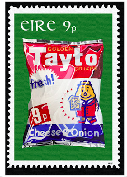 9p Tayto stamp by Orla Walsh