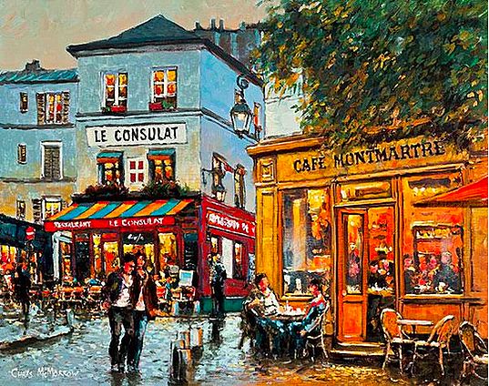 Chris McMorrow - Cafe, Montmartre, Paris - 665