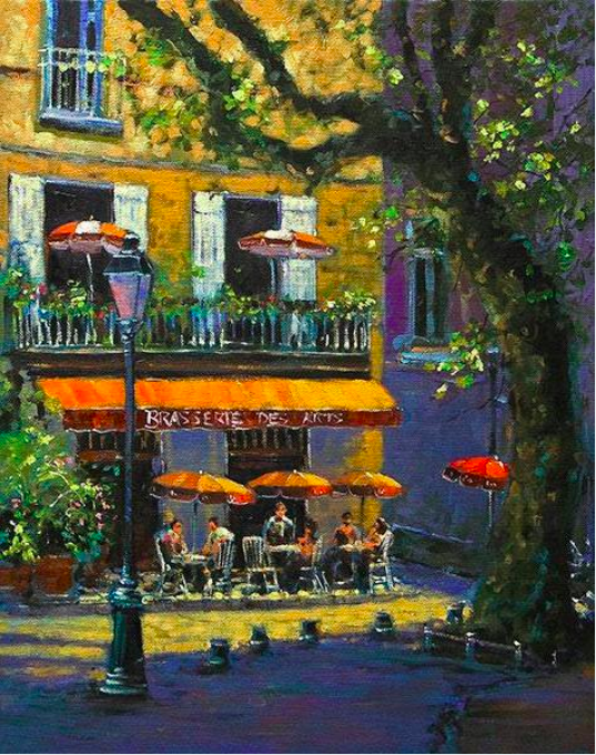 Café, Provence - 40 by Chris McMorrow