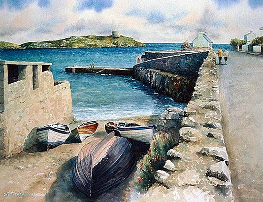 Chris McMorrow - Coliemore Harbour and Dalkey Island, Dublin - 962