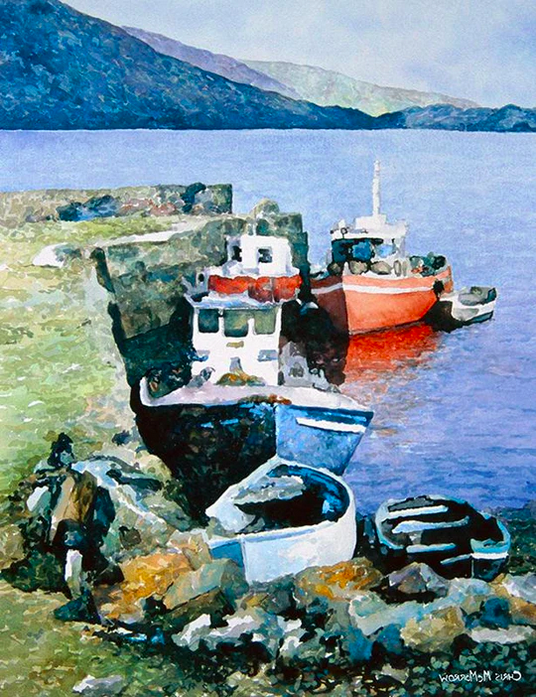 Fishing Boats, Killary Harbour, Galway - 992 by Chris McMorrow