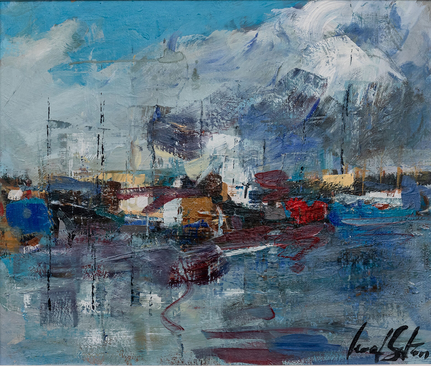 Harbour in October by Leonard Sexton