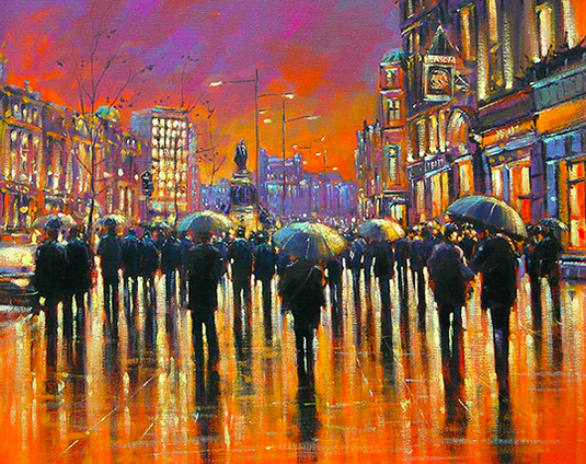 O'Connell Street Glow - 955 by Chris McMorrow