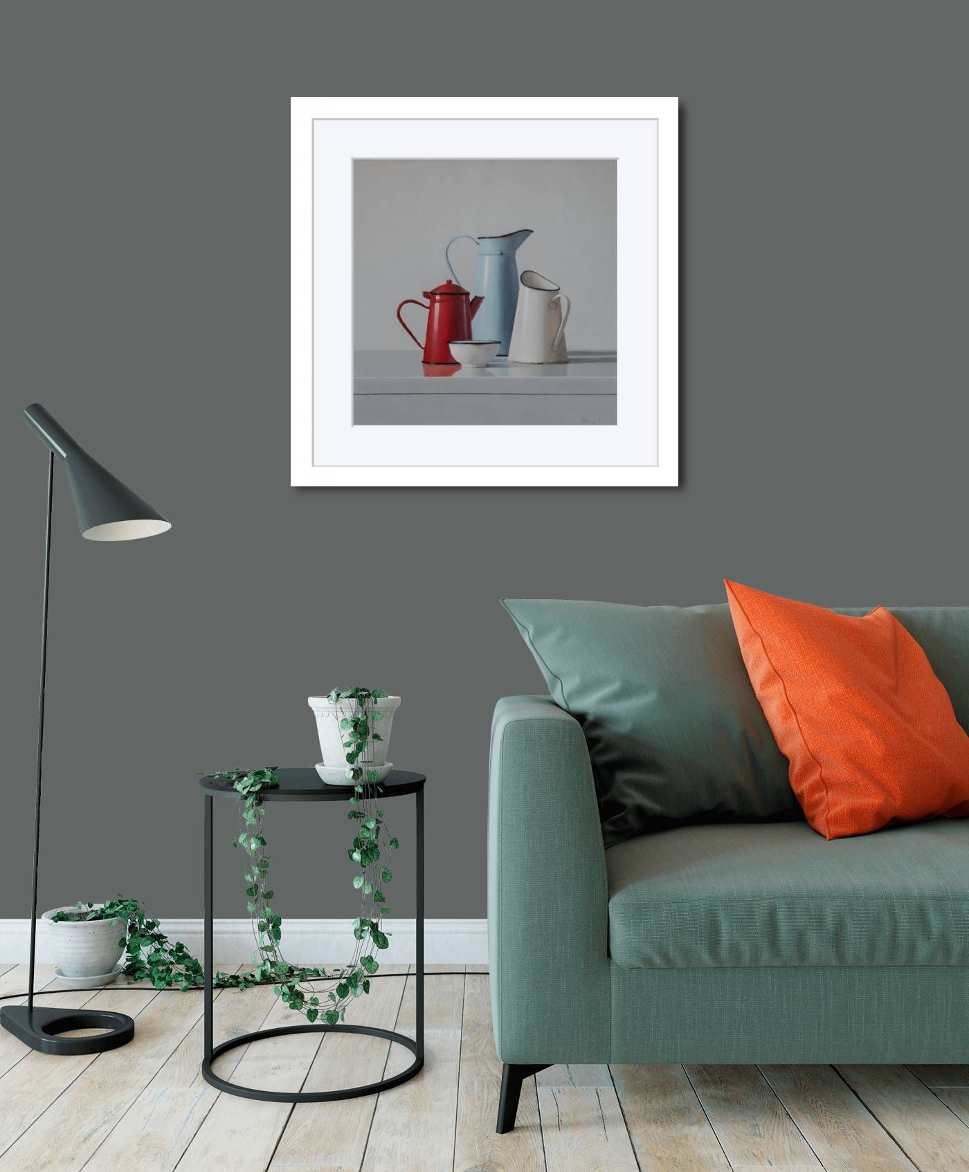 Large framed - One Red Jug by Peter Dee
