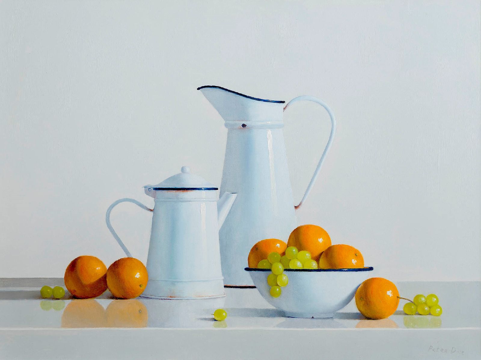 Bowl of Oranges & Grapes II by Peter Dee