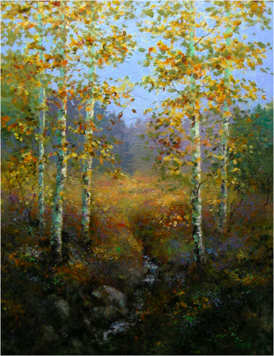 Poplars - 925 by Chris McMorrow