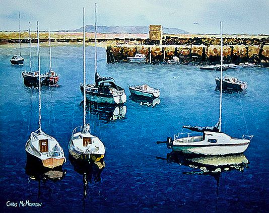 Chris McMorrow - Sailboats, Dun Laoghaire Harbour - 913