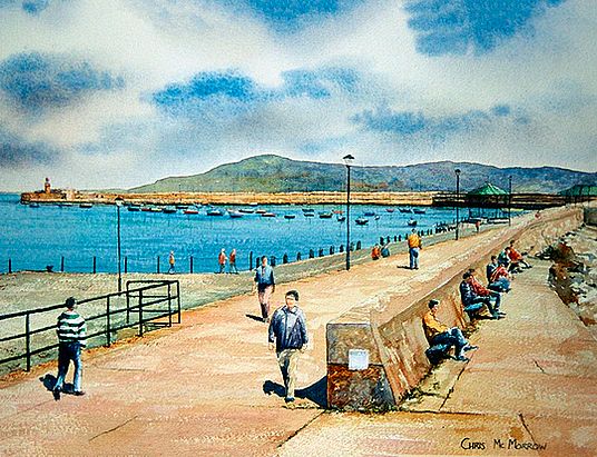 Chris McMorrow - Sunbathers on the Pier, Dun Laoghaire - 968