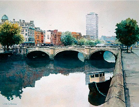 Chris McMorrow - The Liffey and O'Connell Bridge, Dublin - 984