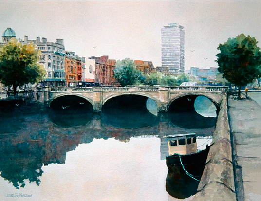 The Liffey and O'Connell Bridge, Dublin - 984 by Chris McMorrow