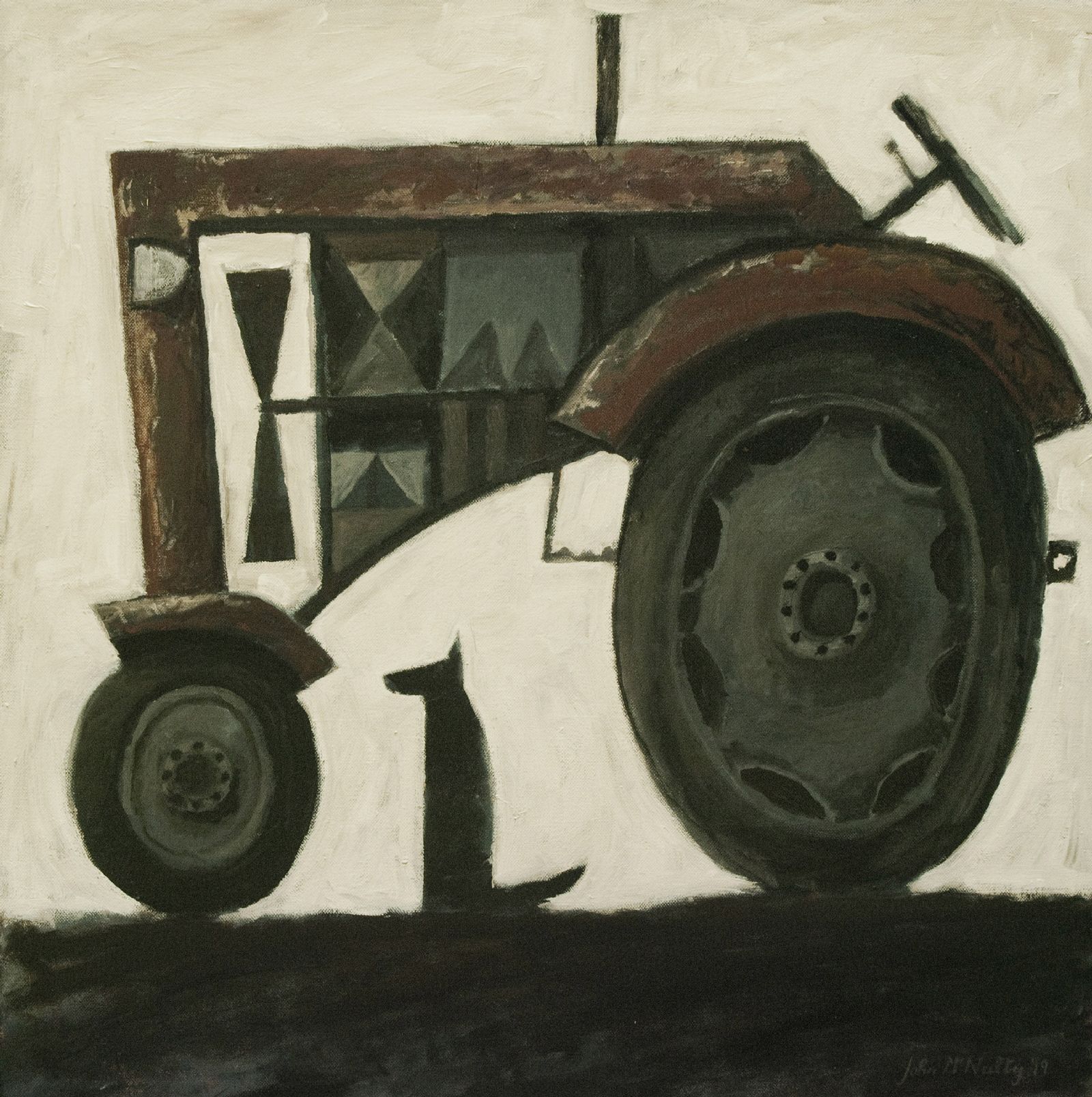 Tractor with dog 4 by John  McNulty 