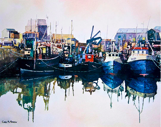 Trawlers at Rest, Howth - 914 by Chris McMorrow