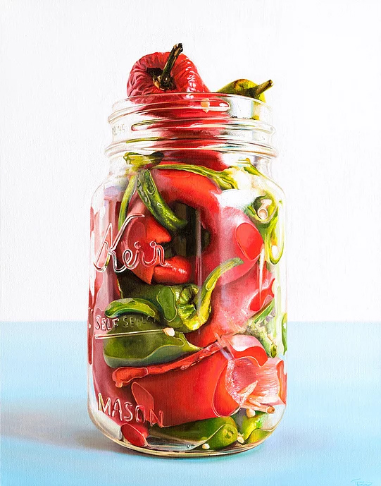 Chillies in Jar by Stephen Johntson