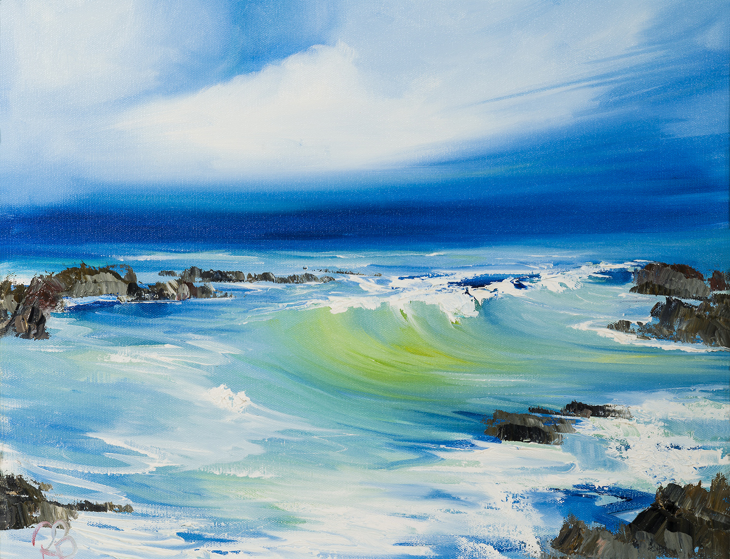 Waves Catching The Light by Rosanne  Barr 